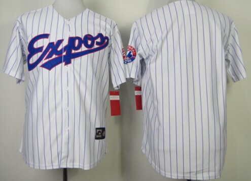 Montreal Expos Blank White Pinstripe Throwback Jersey Montreal Expos Blank White Pinstripe Throwback Jersey