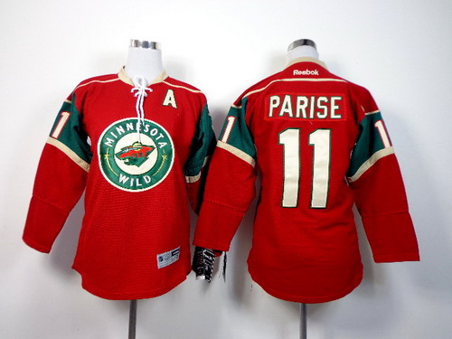 Minnesota Wild #11 Zach Parise Red Kids Jersey Minnesota Wild #11 Zach Parise Red Kids Jersey