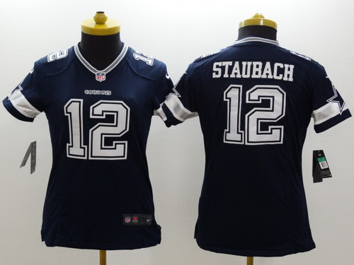 Nike Dallas Cowboys #12 Roger Staubach Blue Limited Womens Jersey Nike Dallas Cowboys #12 Roger Staubach Blue Limited Womens Jersey
