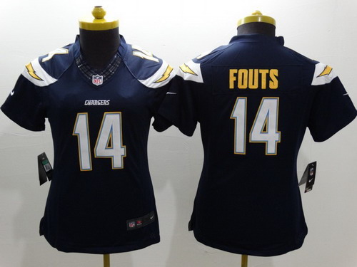 Nike San Diego Chargers #14 Dan Fouts Navy Blue Limited Womens Jersey Nike San Diego Chargers #14 Dan Fouts Navy Blue Limited Womens Jersey