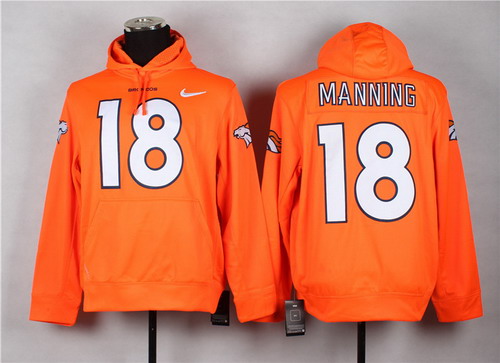 Nike Denver Broncos #18 Peyton Manning Orange Hoodie Nike Denver Broncos #18 Peyton Manning Orange Hoodie