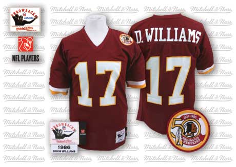 Washington Redskins #17 Doug Williams Red Throwback Jersey