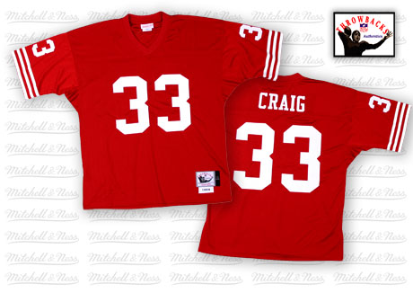 San Francisco 49ers #33 Roger Craig Red Throwback Jersey