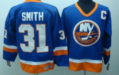 New York Islanders #31 Billy Smith Light Blue Throwback CCM Jersey New York Islanders #31 Billy Smith Light Blue Throwback CCM Jersey