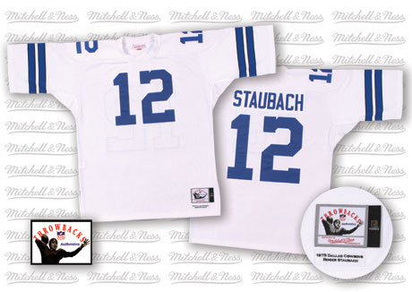 Dallas Cowboys #12 Roger Staubach White Throwback Jersey Dallas Cowboys #12 Roger Staubach White Throwback Jersey