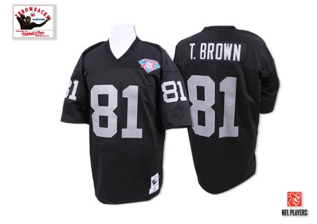 Oakland Raiders #81 Tim Brown Black Throwback Jersey Oakland Raiders #81 Tim Brown Black Throwback Jersey