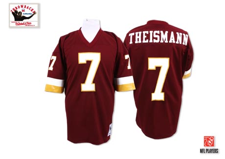 Washington Redskins #7 Joe Theismann Red Throwback Jersey