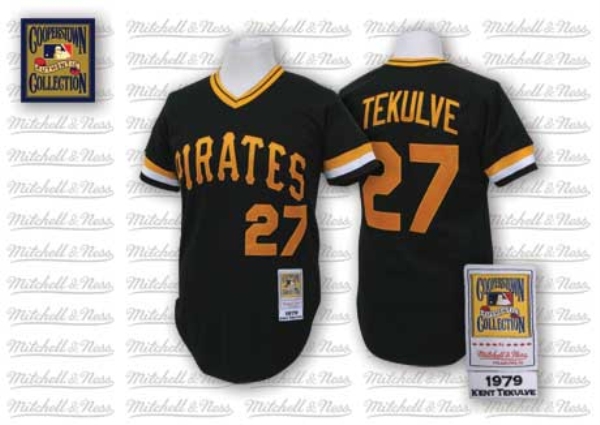 Pittsburgh Pirates #27 Kent Tekulve Black Throwback Jersey Pittsburgh Pirates #27 Kent Tekulve Black Throwback Jersey