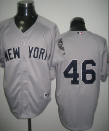 New York Yankees #46 Pettitte Gray Jersey New York Yankees #46 Pettitte Gray Jersey