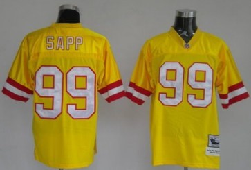 Tampa Bay Buccaneers #99 Warren Sapp Orange Throwback Jersey 