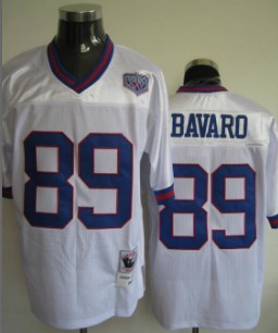 New York Giants #89 Bavaro White Throwback Jersey 