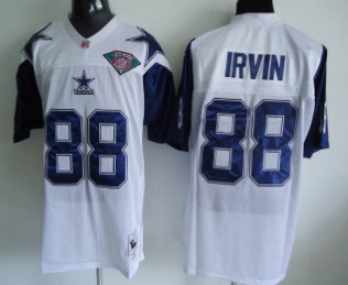 Dallas Cowboys #88 Michael Irvin White Thanksgivings 75TH Throwback Jersey