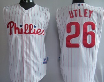Philadelphia Phillies #26 Chase Utley White Vest Jersey Philadelphia Phillies #26 Chase Utley White Vest Jersey