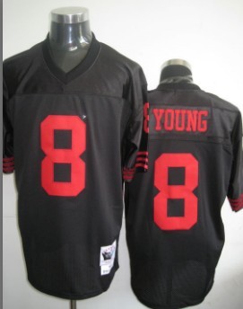 San Francisco 49ers #8 Young Black Jersey 