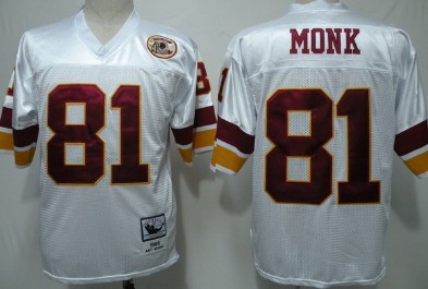 Washington Redskins #81 Art Monk White Throwback Jersey 