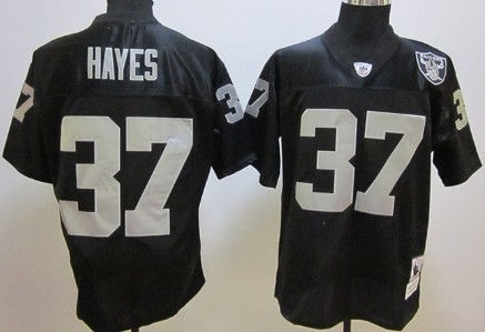 Oakland Raiders #37 Lester Hayes Black Throwback Jersey