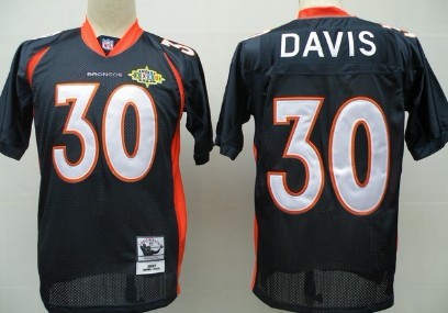 Denver Broncos #30 Terrell Davis Blue Super Bowl Throwback Jersey Denver Broncos #30 Terrell Davis Blue Super Bowl Throwback Jersey