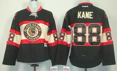 Chicago Blackhawks #88 Patrick Kane Black Third Women Jersey