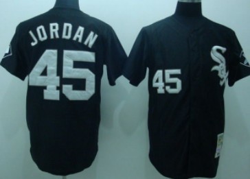 Chicago White Sox #45 Jordan Black Throwback Jersey Chicago White Sox #45 Jordan Black Throwback Jersey
