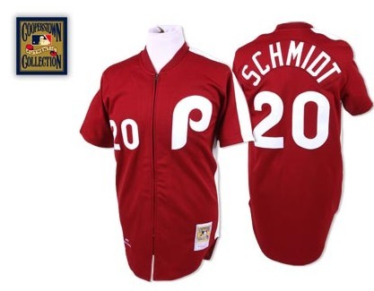 Philadelphia Phillies #20 Mike Schmidt Red Throwback Jersey Philadelphia Phillies #20 Mike Schmidt Red Throwback Jersey