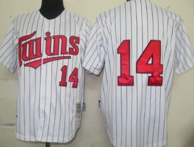 Minnesota Twins #14 HRBEK White Pinstripe Throwback Jersey Minnesota Twins #14 HRBEK White Pinstripe Throwback Jersey