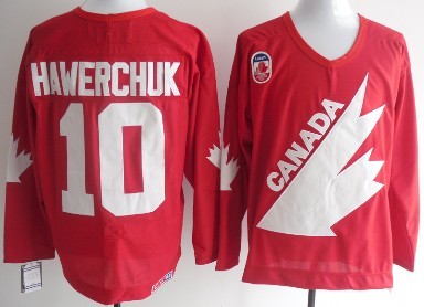 Team Canada #10 Dale Hawerchuk 1991 Olympic Red Throwback CCM Jersey Team Canada #10 Dale Hawerchuk 1991 Olympic Red Throwback CCM Jersey