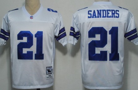 Dallas Cowboys #21 Deion Sanders White Throwback Jersey Dallas Cowboys #21 Deion Sanders White Throwback Jersey