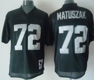 Oakland Raiders #72 John Matuszak Black Throwback Jersey 