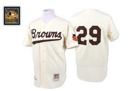 St. Louis Browns #29 Satchel Paige Cream Throwback Jersey