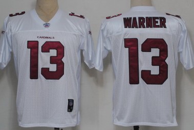 Reebok Arizona Cardinals #13 Kurt Warner Full White Jersey 