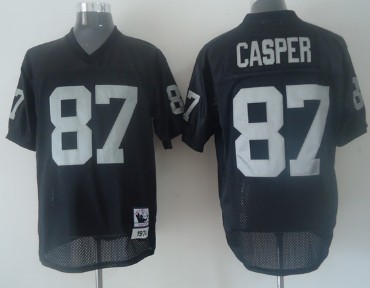 Oakland Raiders #87 Dave Casper Black Throwback Jersey 