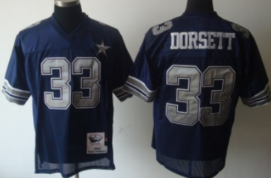 Dallas Cowboys #33 Tony Dorsett Navy Blue With 25TH Patch Jersey