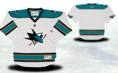 San Jose Sharks Youth Customized White Jersey 