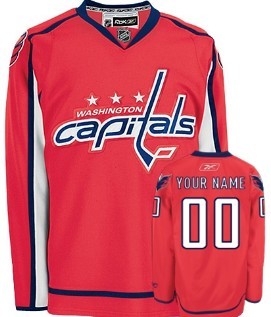 Washington Capitals Mens Customized Red Jersey Washington Capitals Mens Customized Red Jersey