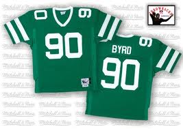 New York Jets #90 Dennis Byrd Green Throwback Jersey