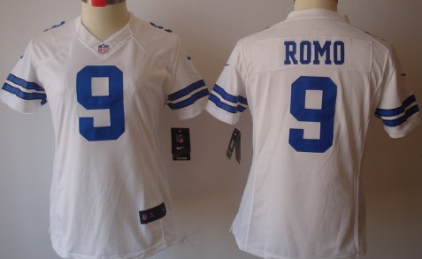 Nike Dallas Cowboys #9 Tony Romo White Limited Womens Jersey Nike Dallas Cowboys #9 Tony Romo White Limited Womens Jersey