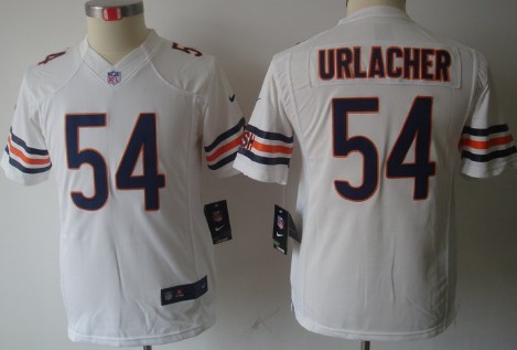 Nike Chicago Bears #54 Brian Urlacher White Limited Kids Jersey Nike Chicago Bears #54 Brian Urlacher White Limited Kids Jersey