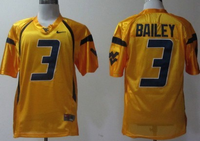 West Virginia Mountaineers #3 Stedman Bailey Yellow Jersey West Virginia Mountaineers #3 Stedman Bailey Yellow Jersey