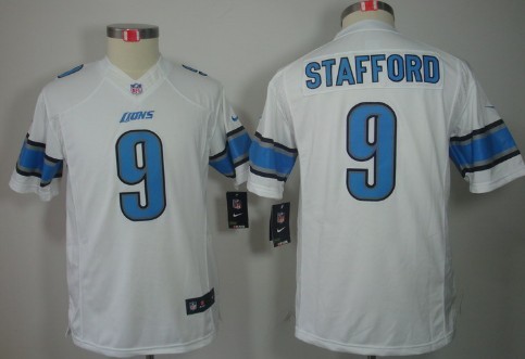 Nike Detroit Lions #9 Matthew Stafford White Limited Kids Jersey Nike Detroit Lions #9 Matthew Stafford White Limited Kids Jersey