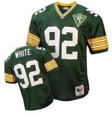 Green Bay Packers #92 Reggie White Green 75TH Throwback Jersey