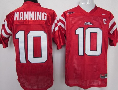 Ole Miss Rebels #10 Eli Manning Red Jersey Ole Miss Rebels #10 Eli Manning Red Jersey