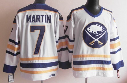 Buffalo Sabres #7 Rick Martin White Throwback CCM Jersey Buffalo Sabres #7 Rick Martin White Throwback CCM Jersey