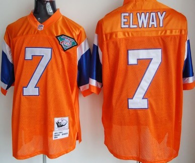 Denver Broncos #7 John Elway Orange Throwback 75TH Jersey Denver Broncos #7 John Elway Orange Throwback 75TH Jersey