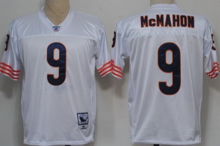 Chicago Bears #9 Jim McMahon White Throwback Jersey Chicago Bears #9 Jim McMahon White Throwback Jersey