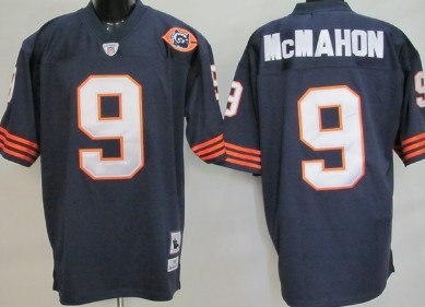 Chicago Bears #9 Jim McMahon Blue Throwback With Bears Patch Jersey Chicago Bears #9 Jim McMahon Blue Throwback With Bears Patch Jersey