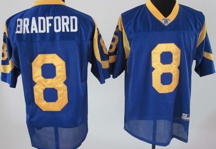 St. Louis Rams #8 Sam Bradford Light Blue Jersey