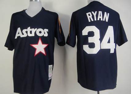 Houston Astros #34 Nolan Ryan Navy Blue Throwback Jersey Houston Astros #34 Nolan Ryan Navy Blue Throwback Jersey