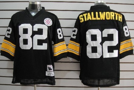 Pittsburgh Steelers #82 John Stallworth Black Throwback Jersey