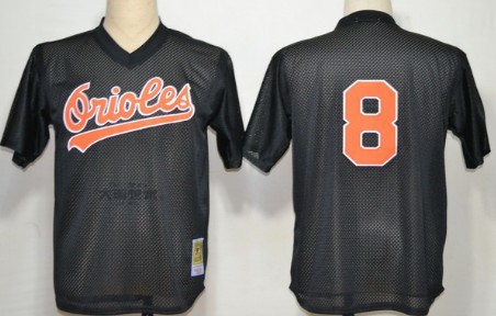Baltimore Orioles #8 Cal Ripken Mesh Batting Practice Black Throwback Jersey Baltimore Orioles #8 Cal Ripken Mesh Batting Practice Black Throwback Jersey