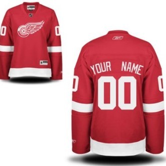 Women Detroit Red Wings Customized Winter Classci Red Jersey 